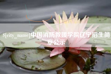 文昌中国消防救援学院辽宁招生简章公示