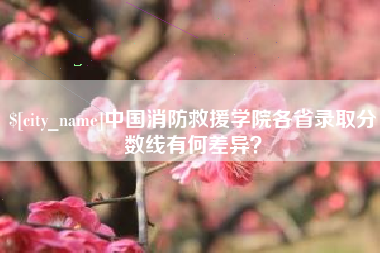 文昌中国消防救援学院各省录取分数线有何差异？