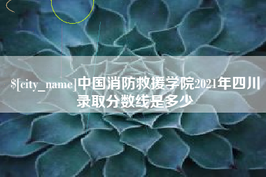 文昌中国消防救援学院2021年四川录取分数线是多少