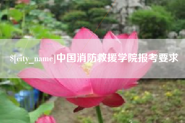 文昌中国消防救援学院报考要求
