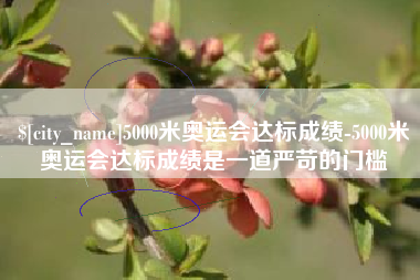 文昌5000米奥运会达标成绩-5000米奥运会达标成绩是一道严苛的门槛