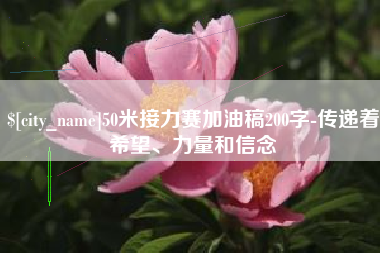 文昌50米接力赛加油稿200字-传递着希望、力量和信念
