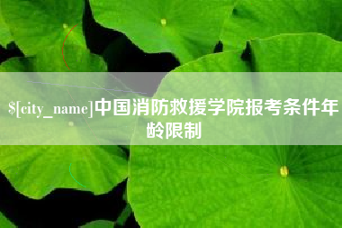 文昌中国消防救援学院报考条件年龄限制