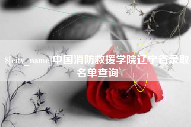 文昌中国消防救援学院辽宁省录取名单查询