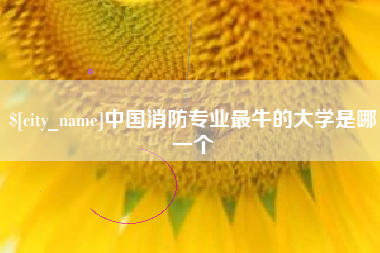 文昌中国消防专业最牛的大学是哪一个
