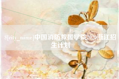 文昌中国消防救援学院2020浙江招生计划