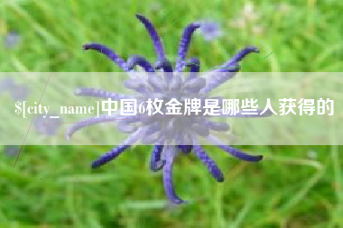文昌中国6枚金牌是哪些人获得的