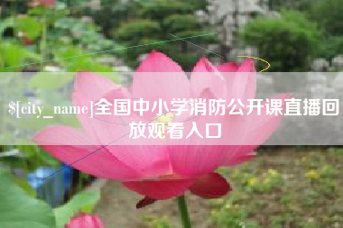 文昌全国中小学消防公开课直播回放观看入口