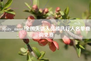 文昌全国失信人员被执行人名单查询免费