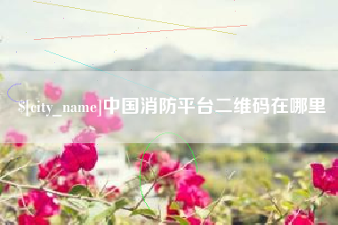 文昌中国消防平台二维码在哪里
