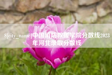 文昌中国消防救援学院分数线2023年河北录取分数线