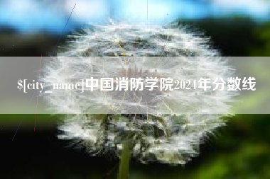 文昌中国消防学院2024年分数线