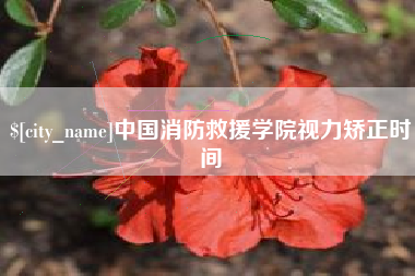 文昌中国消防救援学院视力矫正时间