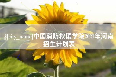 文昌中国消防救援学院2021年河南招生计划表