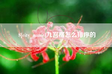 文昌九宫格怎么排序的
