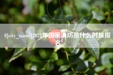 文昌2021年国家消防员什么时候报名
