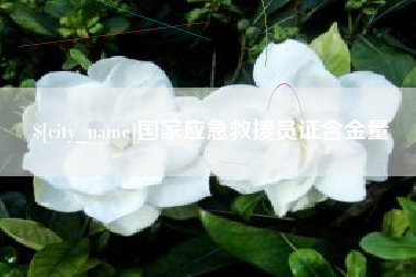 文昌国家应急救援员证含金量