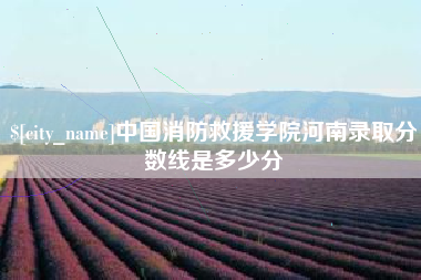 文昌中国消防救援学院河南录取分数线是多少分