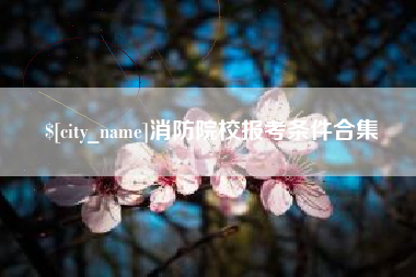 文昌消防院校报考条件合集
